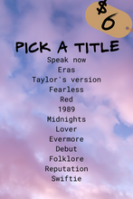 Load image into Gallery viewer, DIY Taylor Album Bracelet