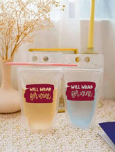 Load image into Gallery viewer, Adult Drink Pouch Christmas Will Wrap for Wine