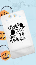 Load image into Gallery viewer, Adult Drink Pouch Halloween Ghouls Just want to have fun