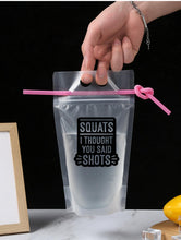 Load image into Gallery viewer, Adult Drink Pouch Squats.  I thought you said shots