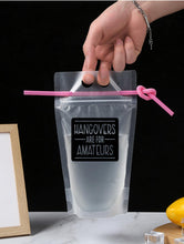 Load image into Gallery viewer, Adult Drink Pouch Hangovers are for amateurs