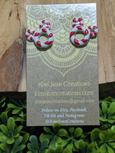 Load image into Gallery viewer, Mickey Red & White Wreath Stud Earrings
