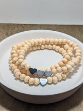 Load image into Gallery viewer, Silver Hematite Heart Diffuser Bracelet