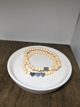 Load image into Gallery viewer, Silver Hematite Heart Diffuser Bracelet
