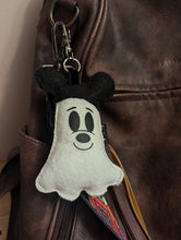 Load image into Gallery viewer, Mr. Mouse Ghostie Bag Charm with hat