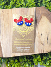 Load image into Gallery viewer, Mickey Red & Blue Stud Earrings