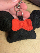 Load image into Gallery viewer, Mrs. Mouse Ear Hat Bag Charm