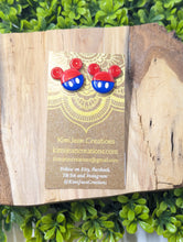 Load image into Gallery viewer, Mickey Red & Blue Stud Earrings