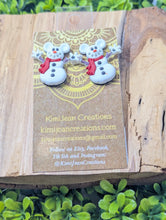 Load image into Gallery viewer, Mickey Snowman with Red Scarf Stud Earrings