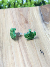 Load image into Gallery viewer, Green Alien Stud Earrings