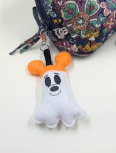 Load image into Gallery viewer, Mr. Mouse Ghostie Bag Charm with hat