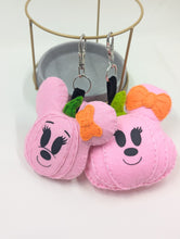 Load image into Gallery viewer, Mrs. Mouse Pink Pumpkin Bag Charm