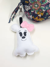 Load image into Gallery viewer, Mrs. Mouse Ghostie Bag Charm with bow