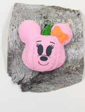 Load image into Gallery viewer, Mrs. Mouse Pink Pumpkin Bag Charm