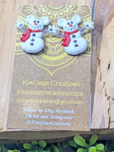 Load image into Gallery viewer, Mickey Snowman with Red Scarf Stud Earrings