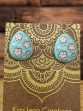 Load image into Gallery viewer, Easter Egg Stud Earrings- Blue