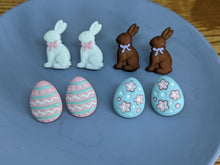 Load image into Gallery viewer, Easter Egg Stud Earrings- Blue