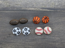 Load image into Gallery viewer, Basketball Stud Earrings- Sport Earrings