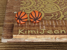 Load image into Gallery viewer, Basketball Stud Earrings- Sport Earrings