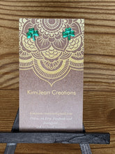 Load image into Gallery viewer, Shamrock Post Earrings- Small Crystal
