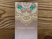 Load image into Gallery viewer, Shamrock Post Earrings- Small Crystal