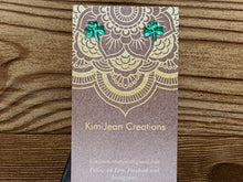Load image into Gallery viewer, Shamrock Post Earrings- Small Crystal