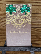 Load image into Gallery viewer, Shamrock Stud Earrings- Large Crystal
