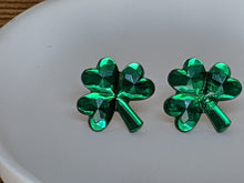 Load image into Gallery viewer, Shamrock Stud Earrings- Large Crystal