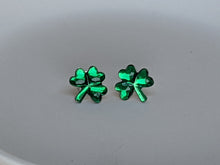 Load image into Gallery viewer, Shamrock Post Earrings- Small Crystal