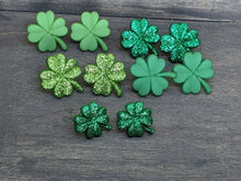 Load image into Gallery viewer, Shamrock Post Earrings- Dark Green Matte