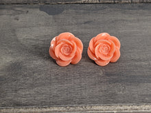 Load image into Gallery viewer, Rose Peach Stud Earrings