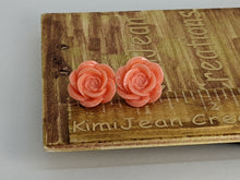 Load image into Gallery viewer, Rose Peach Stud Earrings