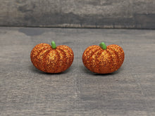 Load image into Gallery viewer, Sparkle Pumpkin Stud Earrings