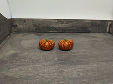 Load image into Gallery viewer, Sparkle Pumpkin Stud Earrings