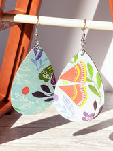 Load image into Gallery viewer, Wood Tear Drop Earrings