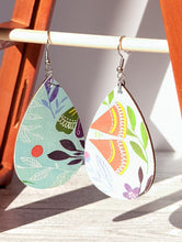 Load image into Gallery viewer, Wood Tear Drop Earrings