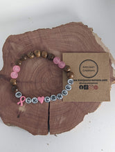 Load image into Gallery viewer, Fuck Breast Cancer Diffuser Wood Bracelet