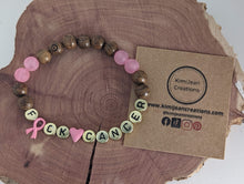 Load image into Gallery viewer, Fuck Breast Cancer Diffuser Wood Bracelet