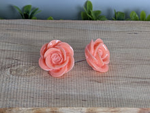 Load image into Gallery viewer, Rose Peach Stud Earrings