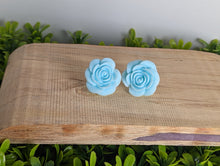 Load image into Gallery viewer, Rose Sky Blue Stud Earrings