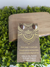 Load image into Gallery viewer, Wood & Resin Stud Earrings- White