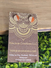 Load image into Gallery viewer, Wood & Resin Stud Earrings- Orange