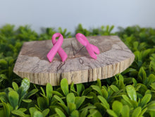 Load image into Gallery viewer, Breast Cancer Awareness Pink Ribbon Stud Earrings