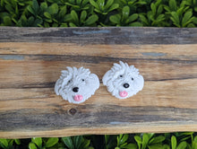 Load image into Gallery viewer, White Sheepdog Stud Earrings
