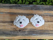 Load image into Gallery viewer, White Sheepdog Stud Earrings