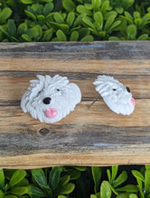 Load image into Gallery viewer, White Sheepdog Stud Earrings
