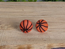 Load image into Gallery viewer, Basketball Stud Earrings- Sport Earrings