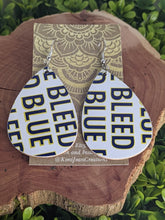 Load image into Gallery viewer, Bleed Blue St. Louis Team Wood Tear Drop Earrings