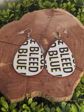 Load image into Gallery viewer, Bleed Blue St. Louis Team Wood Tear Drop Earrings