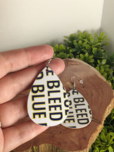 Load image into Gallery viewer, Bleed Blue St. Louis Team Wood Tear Drop Earrings